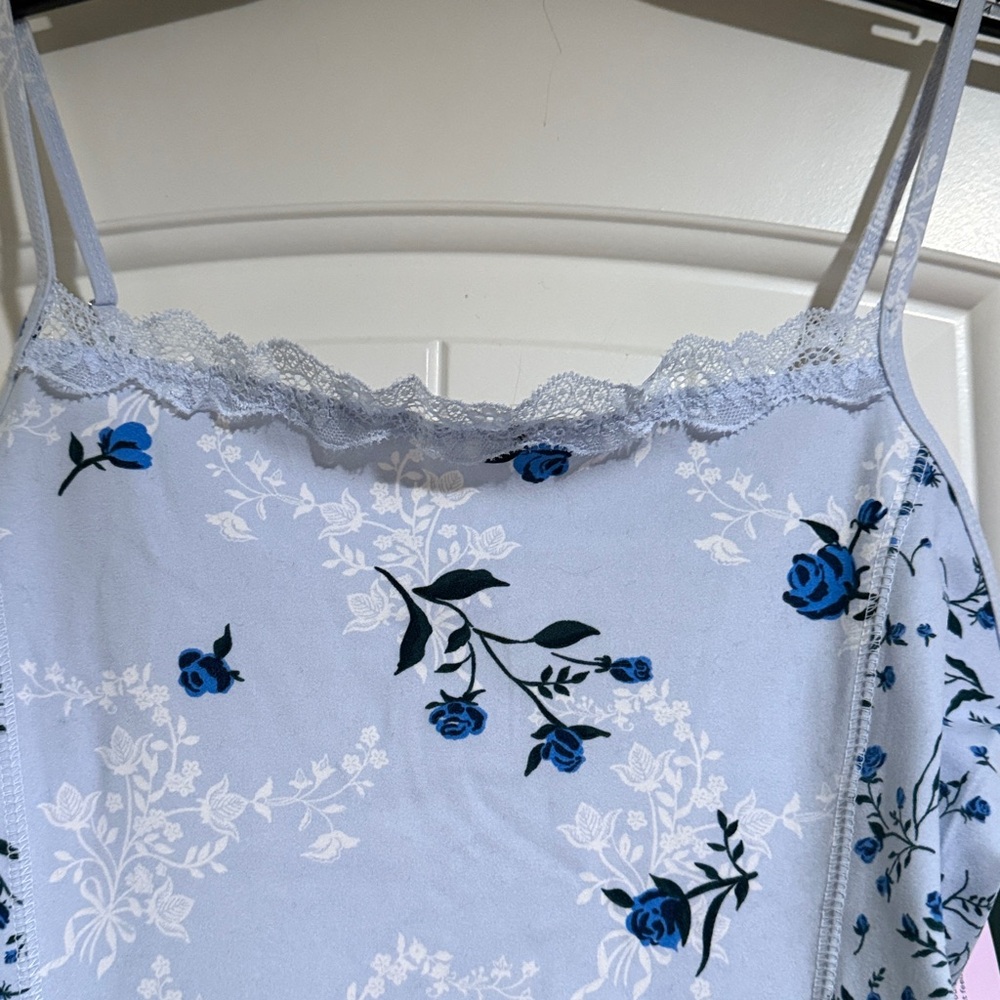 wild fable Light Blue Floral Tie-Front Cami - Picture 2 of 9